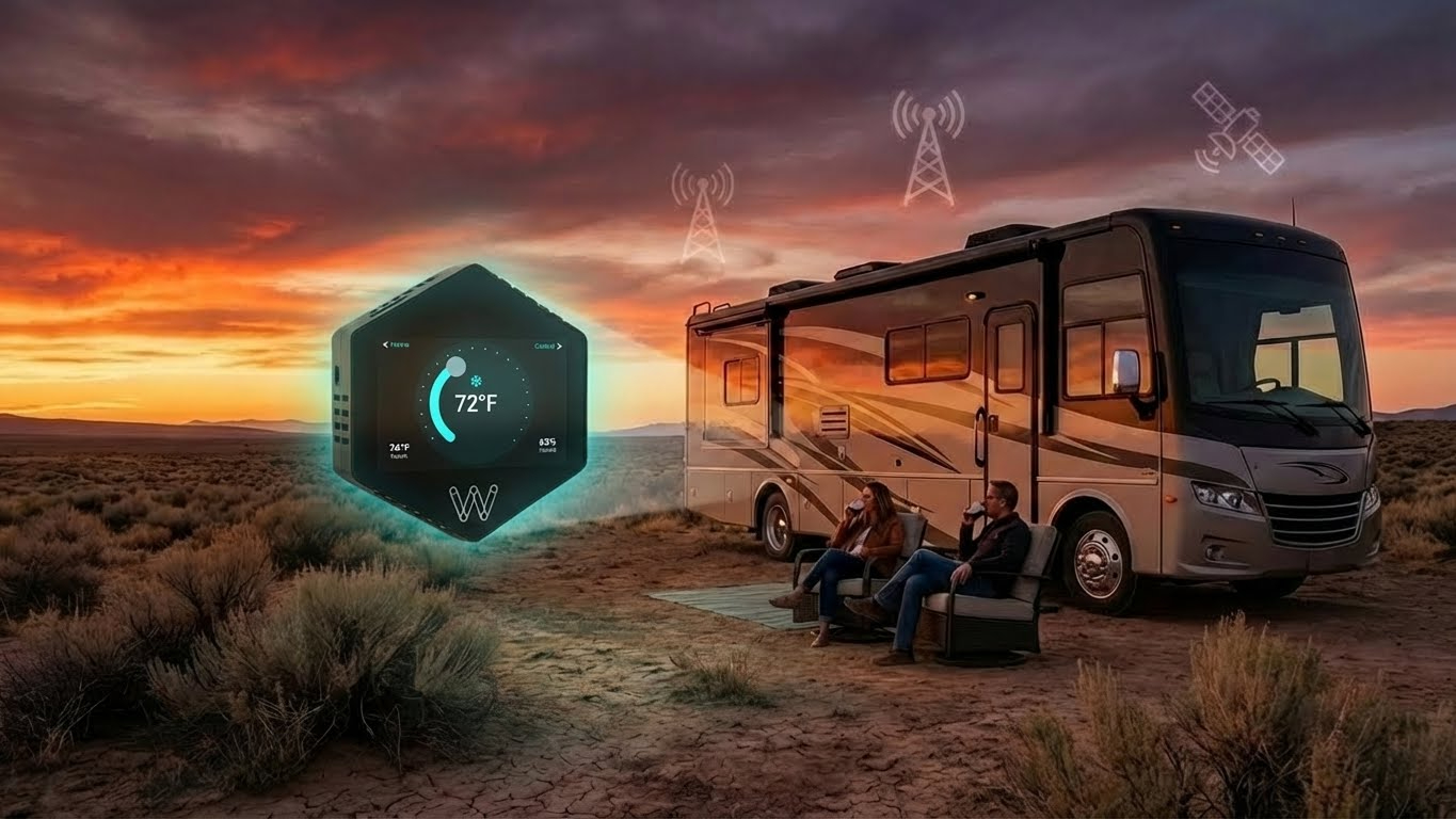 RV thermostat upgrade and replacement control panel