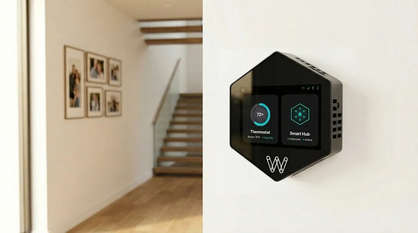 WalTech Vision 2.0 mounted in a residential home hallway