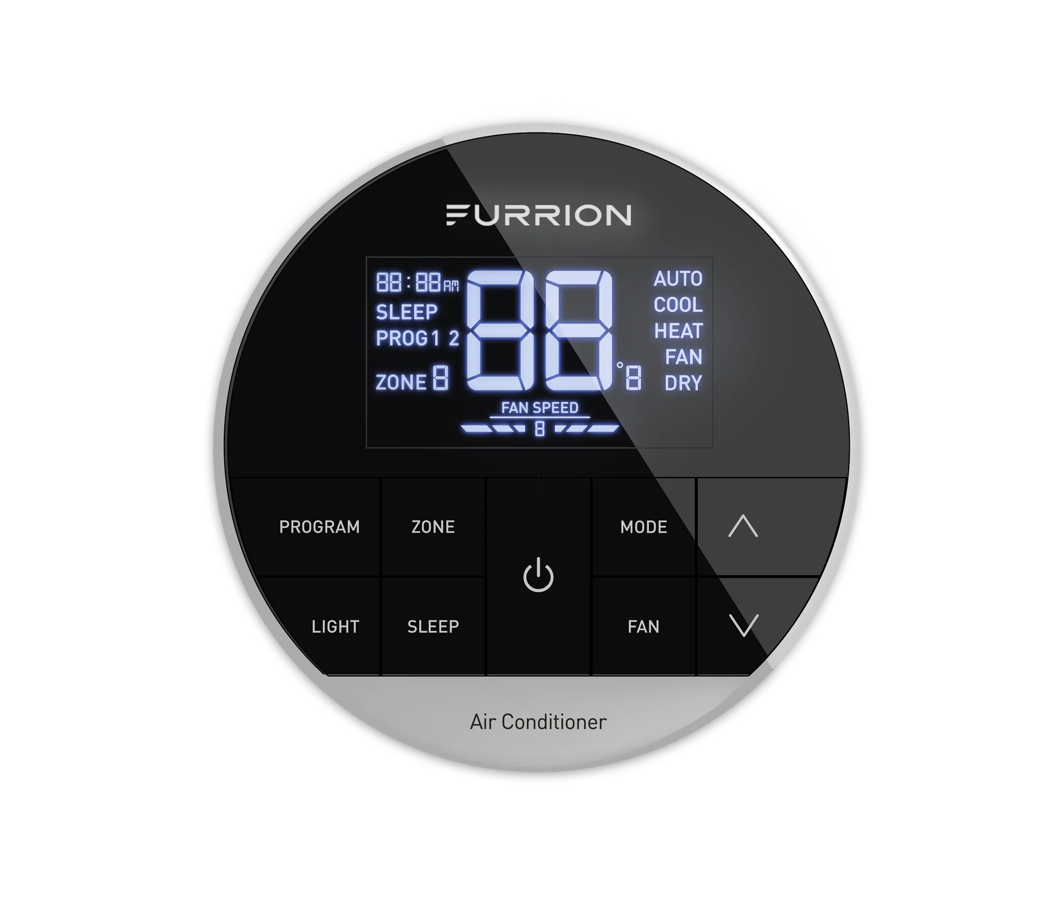 Furrion multi-zone 4-wire round black thermostat