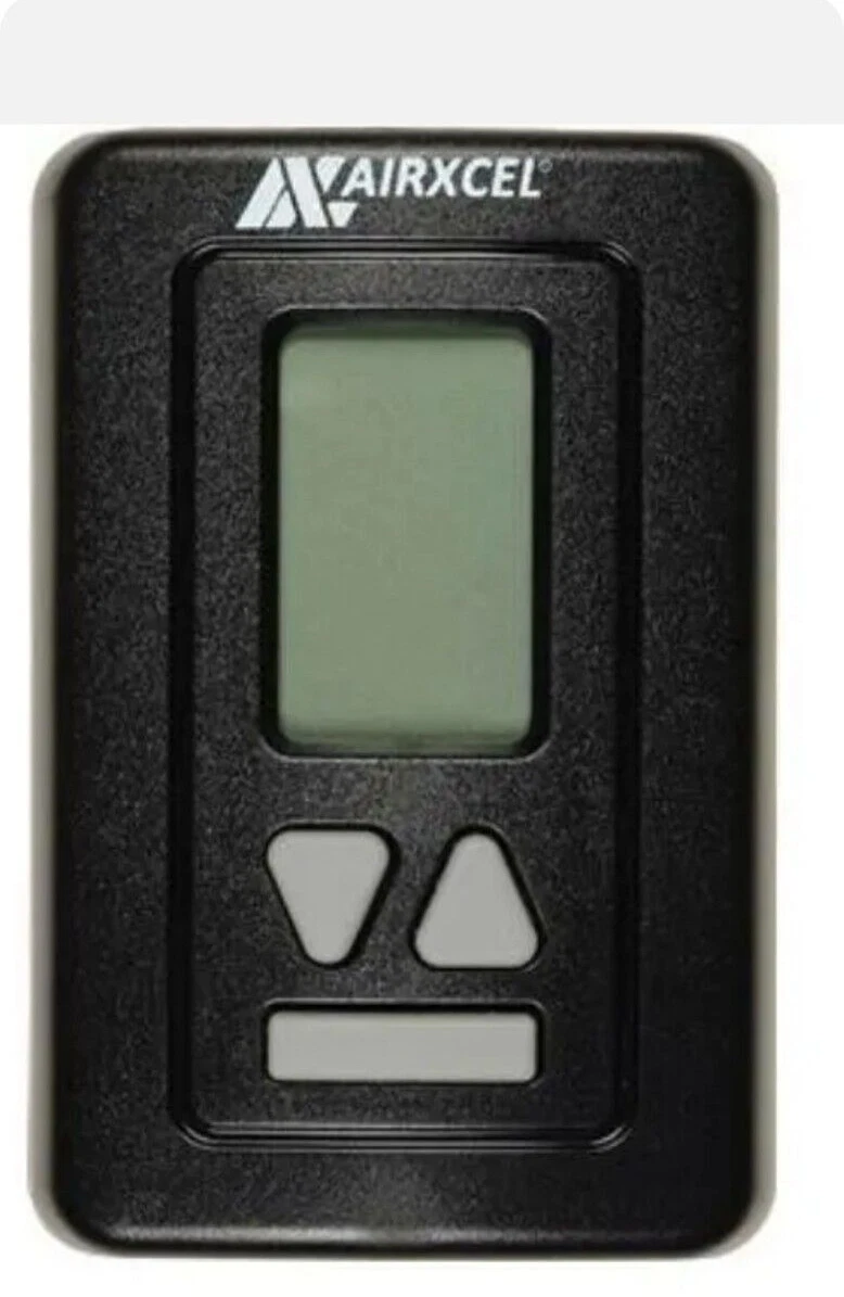 Airxcel digital thermostat with arrow buttons