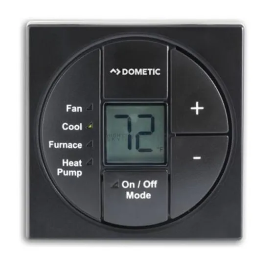 Dometic single-zone 3-wire round black thermostat